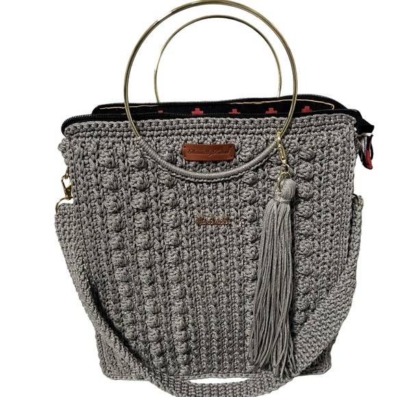 African Handmade Trapezoid Shoulder Handbag - Picture 6 of 6